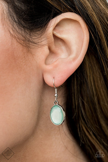 Paparazzi Serene Gleam Blue Short Necklace - Fashion Fix Glimpses of Malibu May 2021