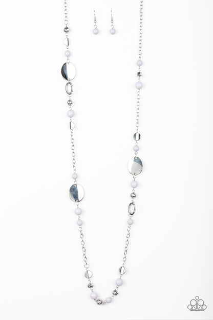 Paparazzi Serenely Springtime Silver Long Necklace - P2WH-SVXX-299XX