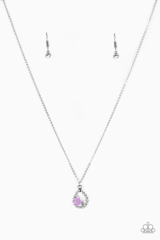 Paparazzi Serene Spring Showers Purple Short Necklace