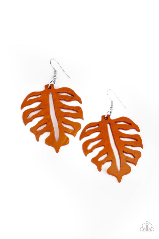 Paparazzi Shake Your PALMS PALMS Orange Fishhook Earrings