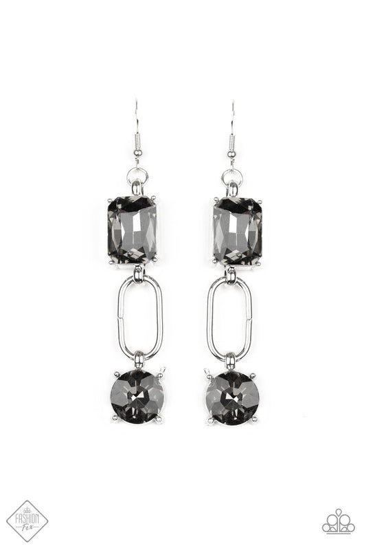 Paparazzi Shameless Sparkle Silver Fishhook Earrings - Fashion Fix Magnificent Musings January 2020