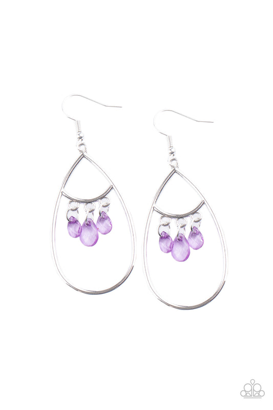 Paparazzi Shimmer Advisory Purple Fishhook Earrings