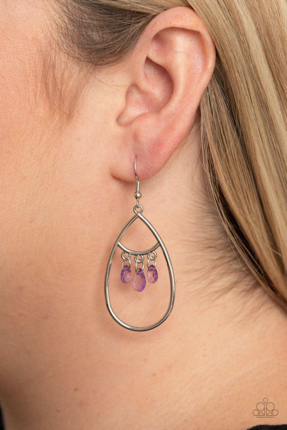 Paparazzi Shimmer Advisory Purple Fishhook Earrings