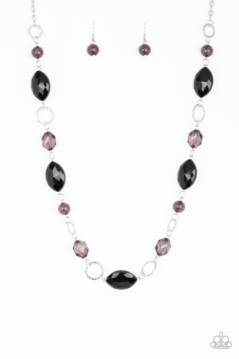 Paparazzi Shimmer Simmer Black Long Necklace