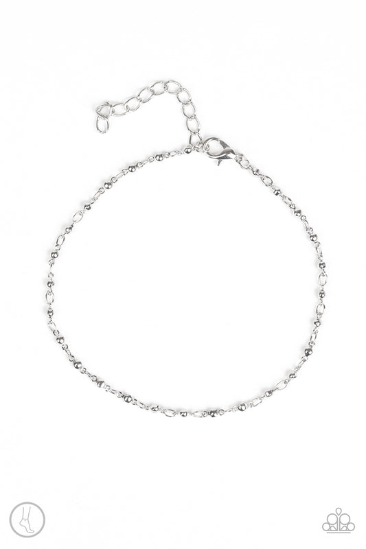Paparazzi Shore Shimmer Silver Ankle Bracelet
