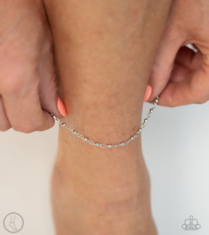 Paparazzi Shore Shimmer Silver Ankle Bracelet
