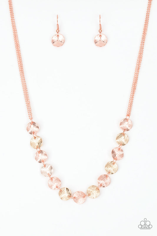 Paparazzi Simple Sheen Copper Short Necklace