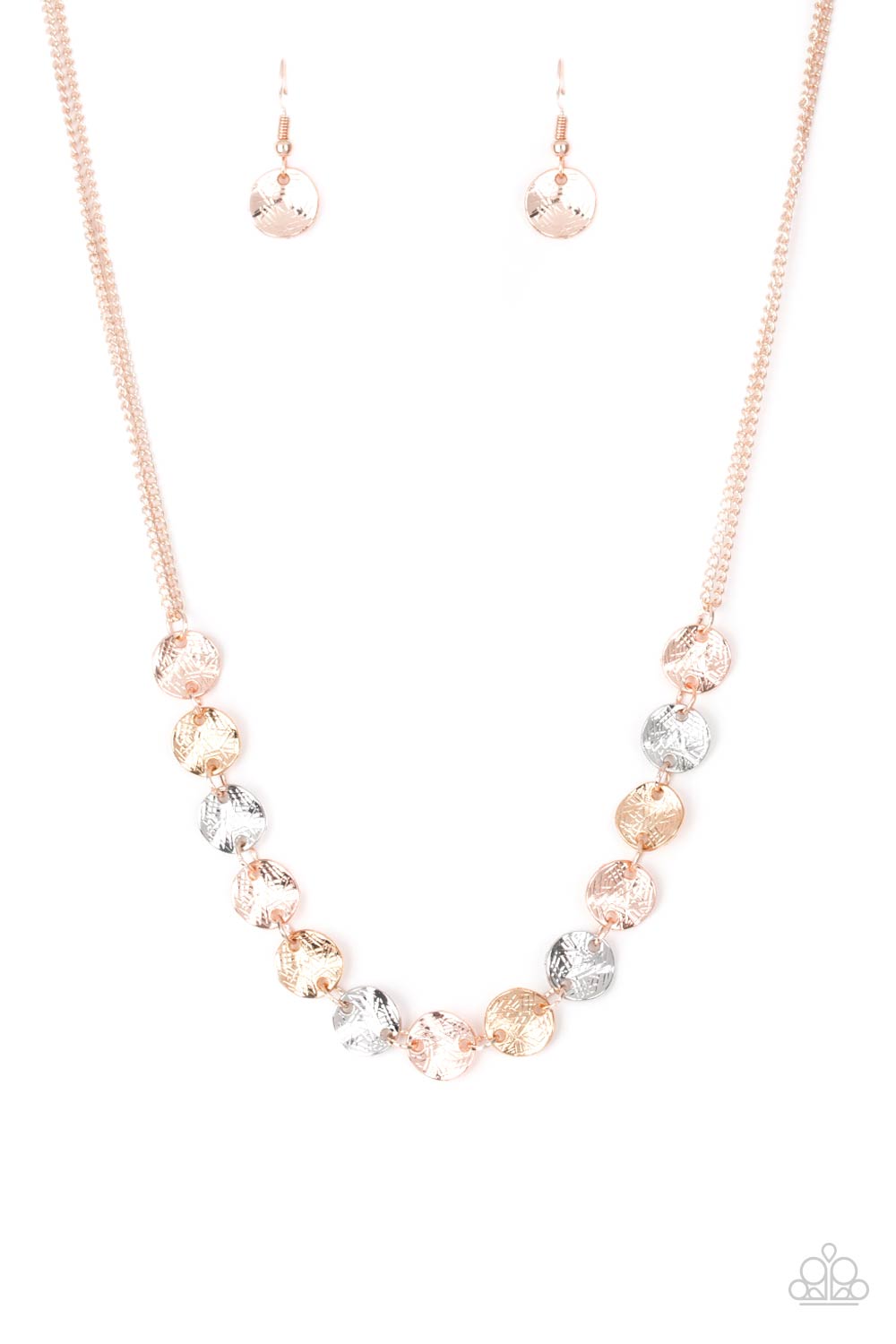 Paparazzi Simple Sheen Rose Gold Short Necklace