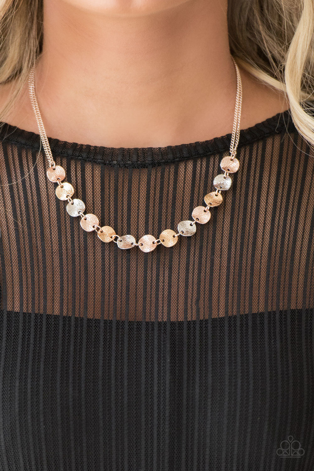 Paparazzi Simple Sheen Rose Gold Short Necklace