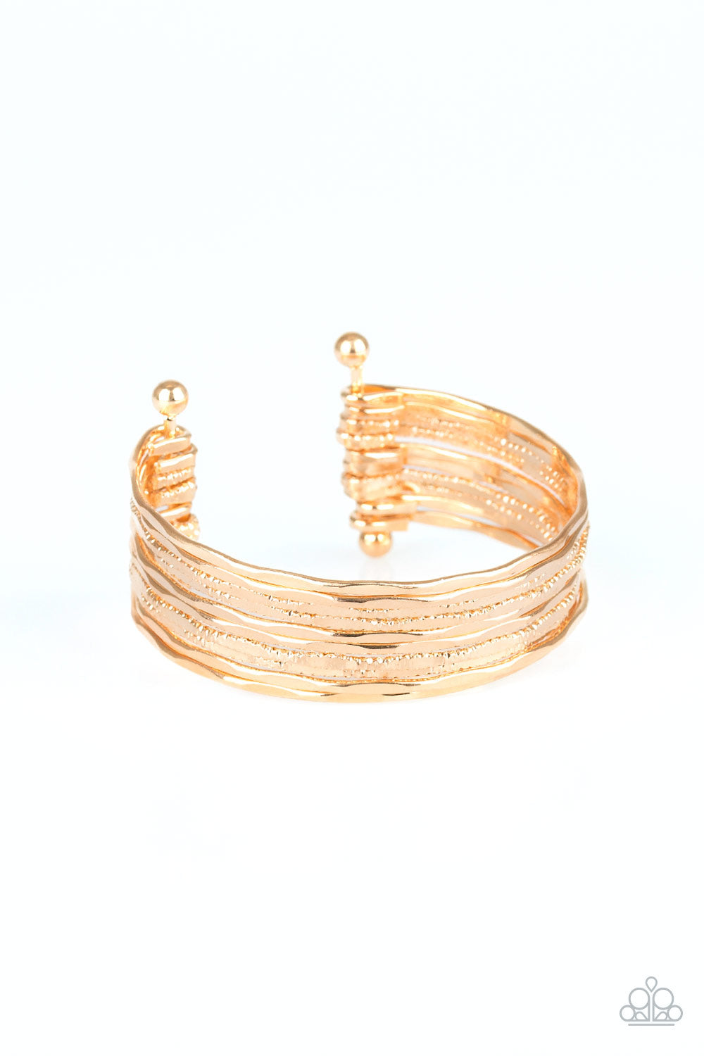 Paparazzi Sleek Shimmer Gold Cuff Bracelet