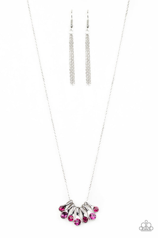 Paparazzi Slide Into Shimmer Pink Short Necklace - P2DA-PKXX-139XX