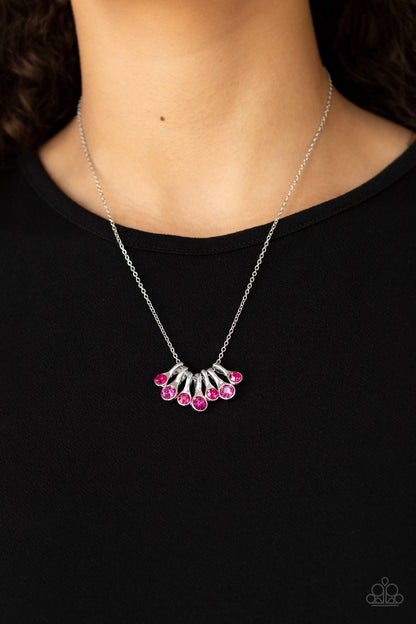 Paparazzi Slide Into Shimmer Pink Short Necklace - P2DA-PKXX-139XX