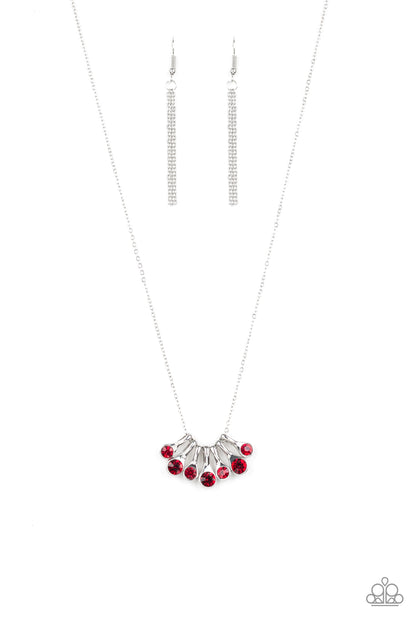 Paparazzi Slide Into Shimmer Red Short Necklace