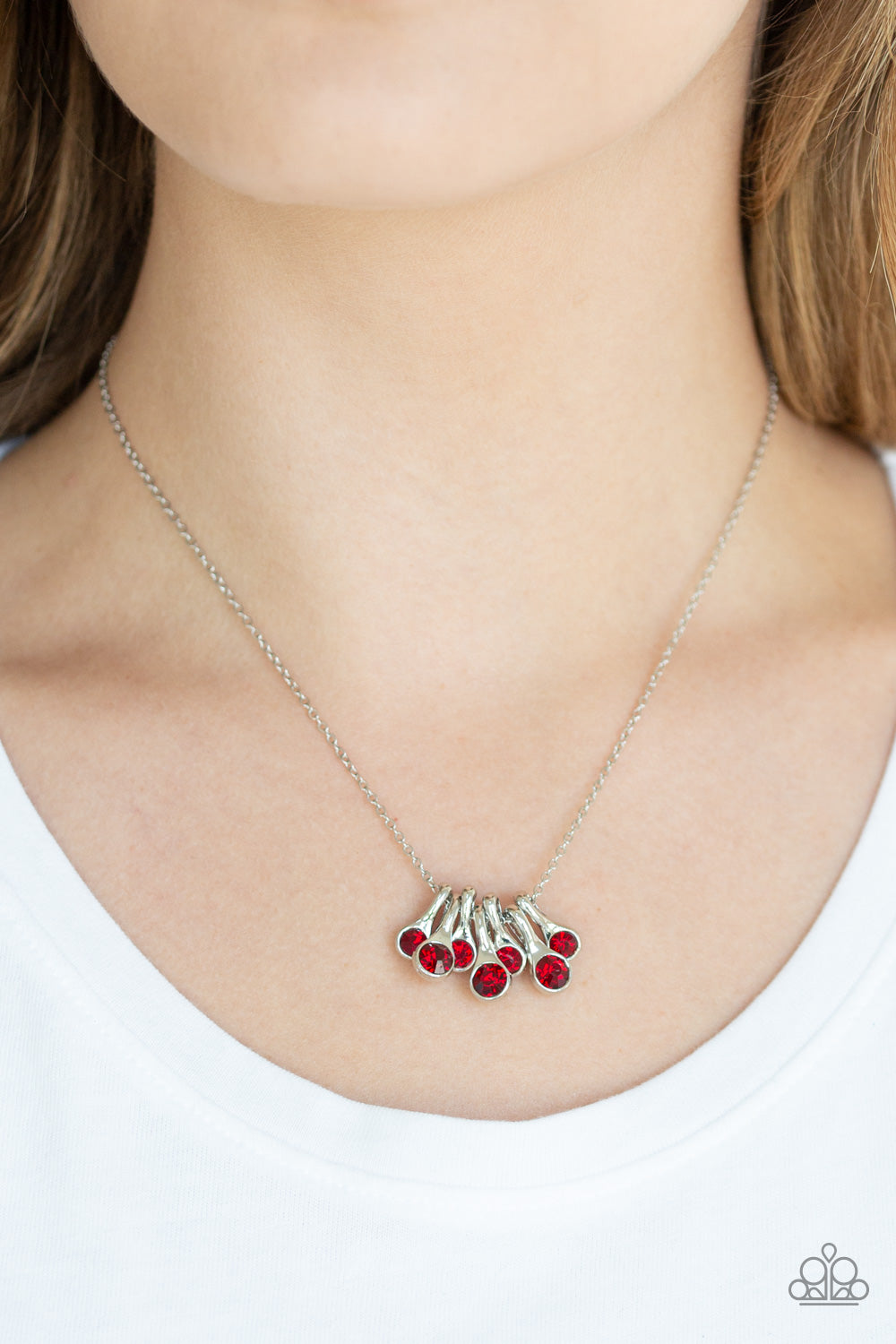 Paparazzi Slide Into Shimmer Red Short Necklace