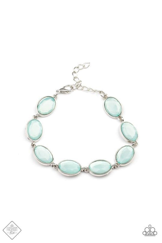 Paparazzi Smooth Move Blue Clasp Bracelet - Fashion Fix Glimpses of Malibu May 2021