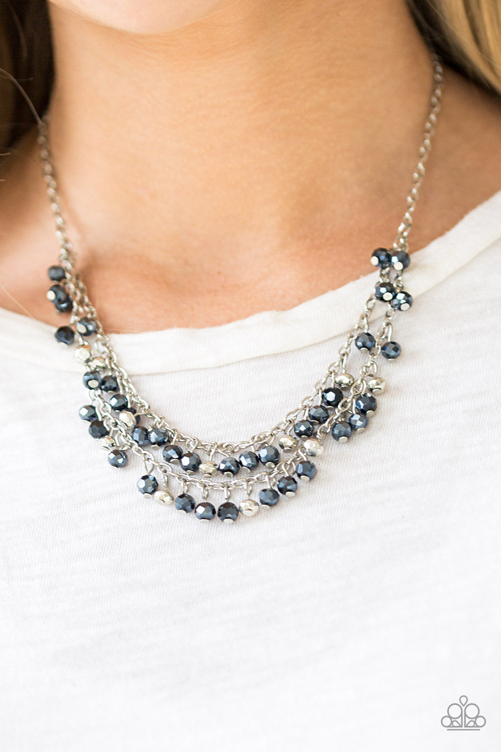 Paparazzi So In Season Blue Short Necklace