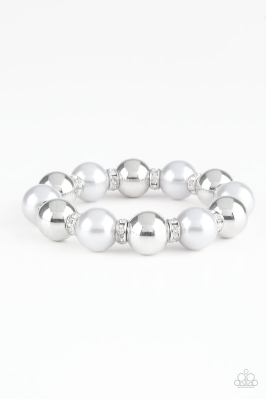 Paparazzi So Not Sorry Silver Stretch Bracelet