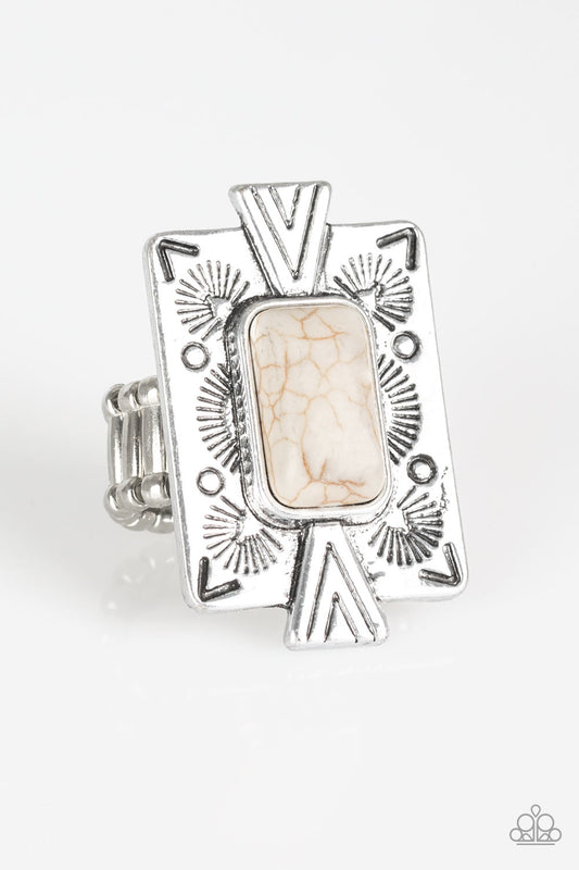 Paparazzi Stone Cold Couture White Stone Ring