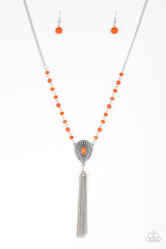 Paparazzi Soul Quest Orange Long Necklace