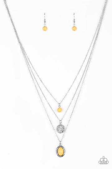 Paparazzi Southern Roots Yellow Short Necklace - P2SE-YWXX-122XX