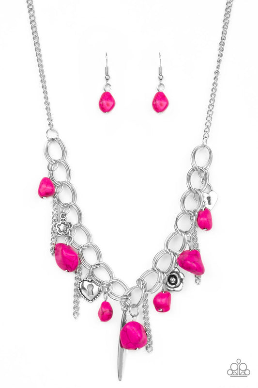 Paparazzi Southern Sweetheart Pink Short Necklace