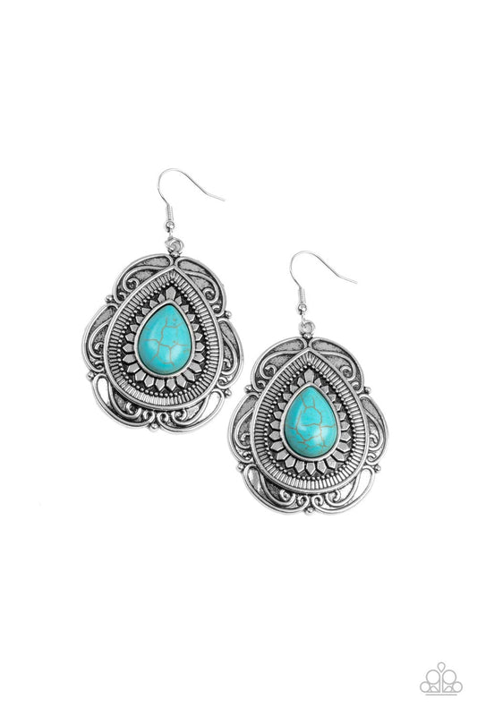 Paparazzi Southwestern Soul Blue Fishhook Earrings