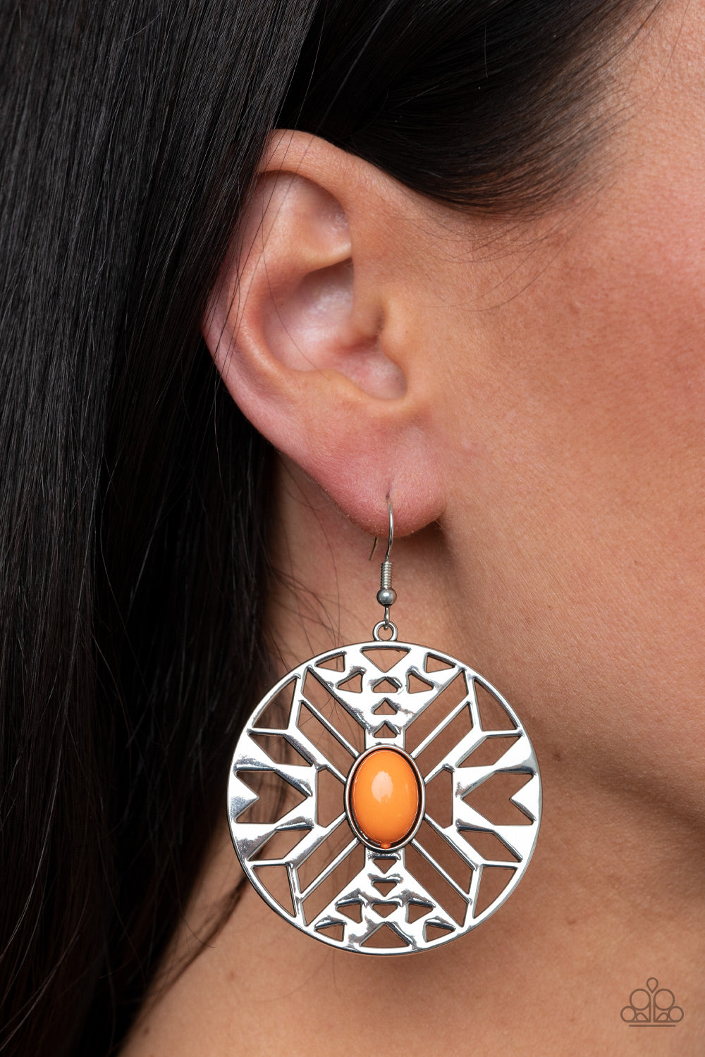 Paparazzi Southwest Walkabout Orange Fishhook Earrings