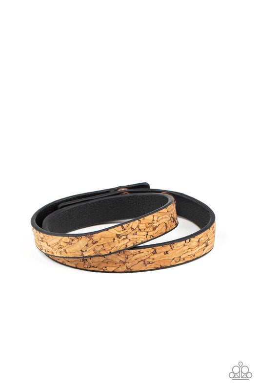 Paparazzi Space Warp Copper Double Wrap Snap Bracelet - P9SE-URCP-067XX