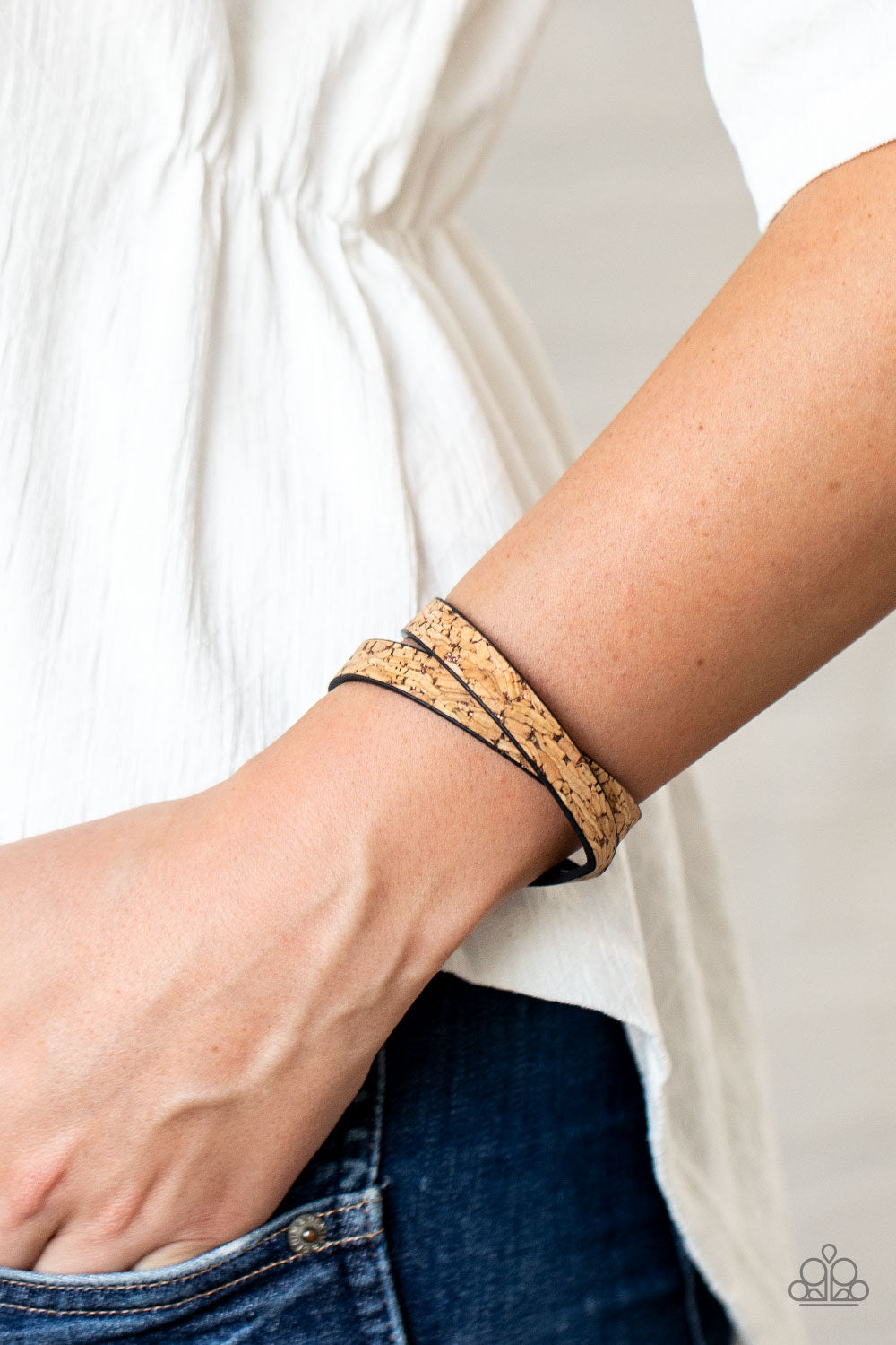 Paparazzi Space Warp Copper Double Wrap Snap Bracelet P9SE URCP