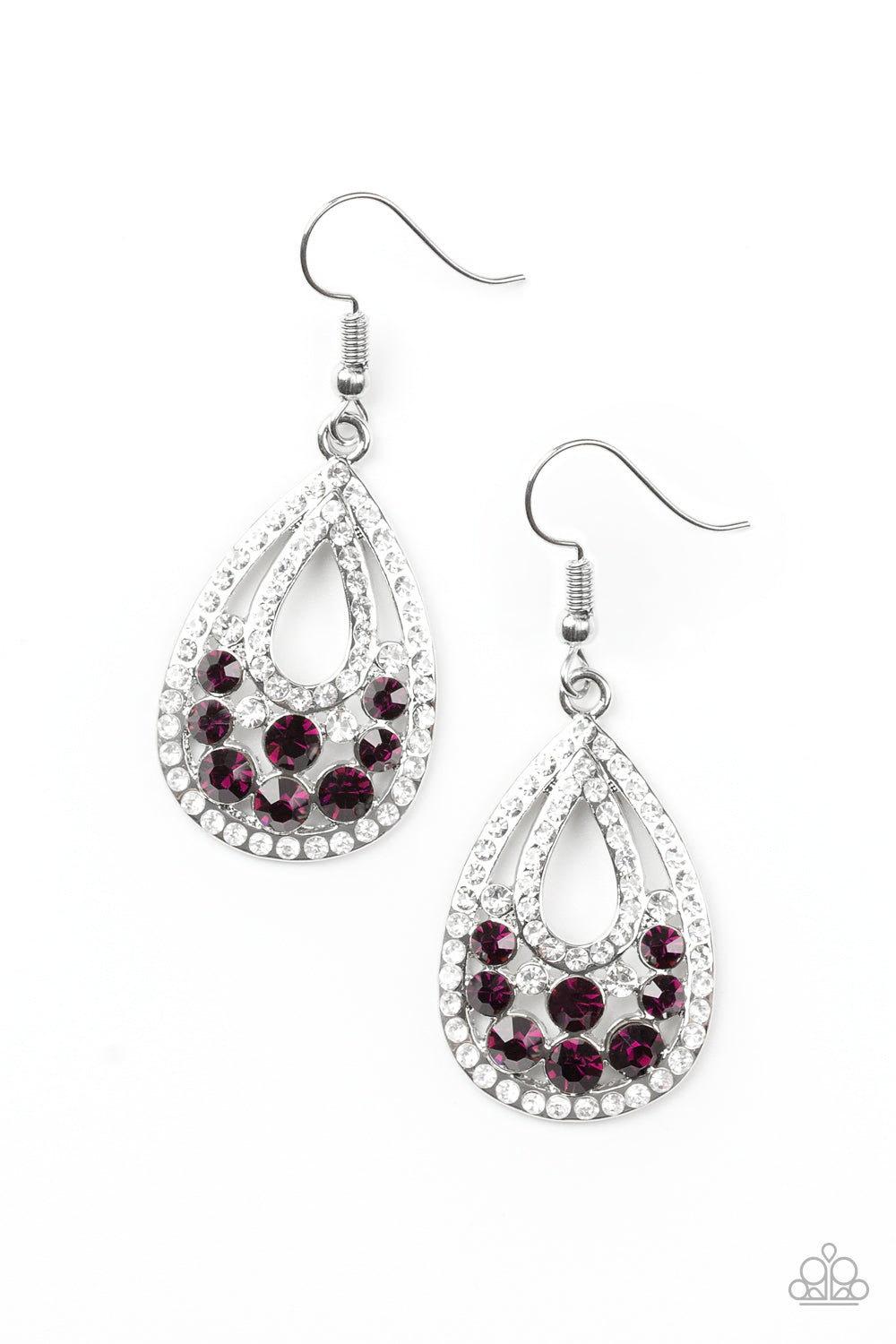 Paparazzi Sparkling Stardom Purple Fishhook Earrings