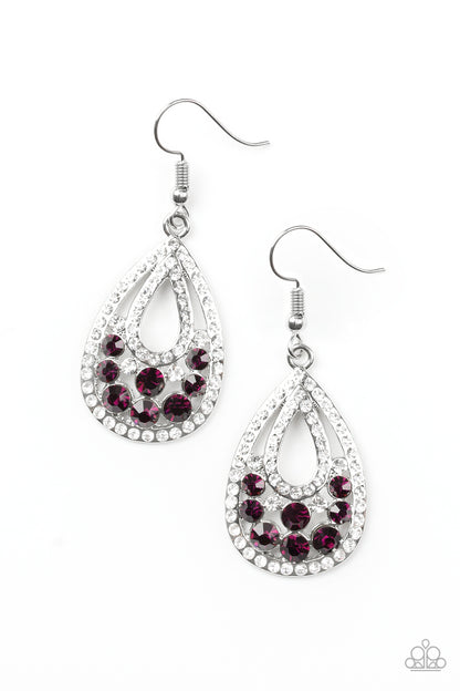 Paparazzi Sparkling Stardom Purple Fishhook Earrings