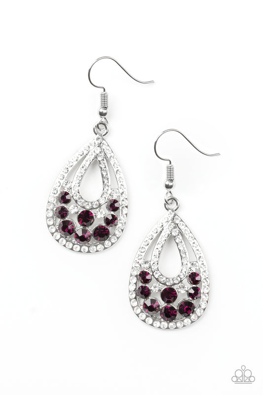 Paparazzi Sparkling Stardom Purple Fishhook Earrings