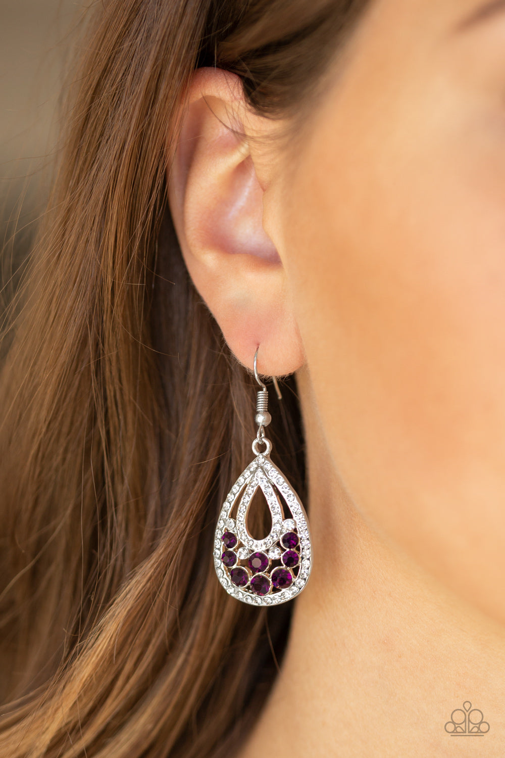 Paparazzi Sparkling Stardom Purple Fishhook Earrings