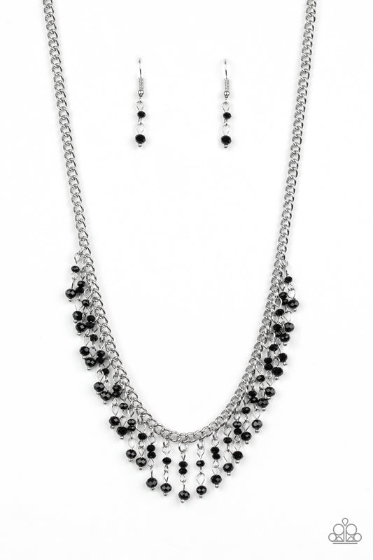 Paparazzi Sporadic Sparkle Black Short Necklace - P2DA-BKXX-158XX