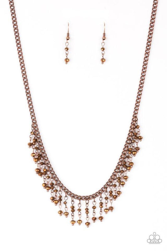 Paparazzi Sporadic Sparkle Copper Short Necklace