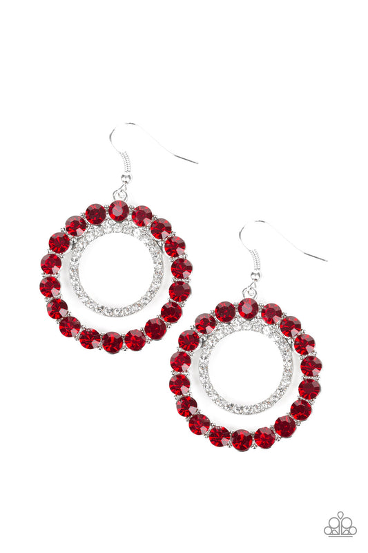 Paparazzi Spotlight Shout Out Red Fishhook Earrings