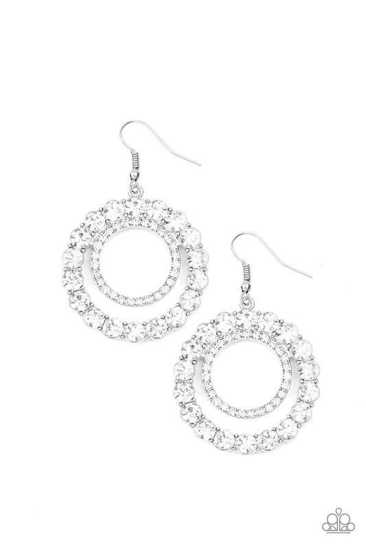 Paparazzi Spotlight Shout Out White Fishhook Earrings