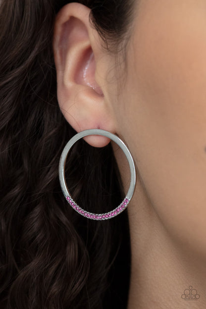 Paparazzi Spot On Opulence Pink Post Earrings