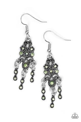 Paparazzi Spring Bling Green Fishhook Earrings