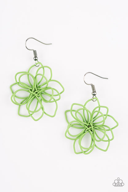 Paparazzi Springtime Serenity Green Fishhook Earrings