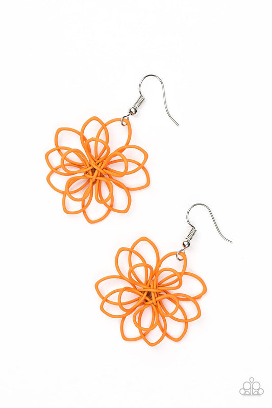 Paparazzi Springtime Serenity Orange Fishhook Earrings