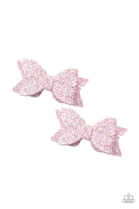 Paparazzi Sprinkle On The Sequins Pink Hairbow Duo