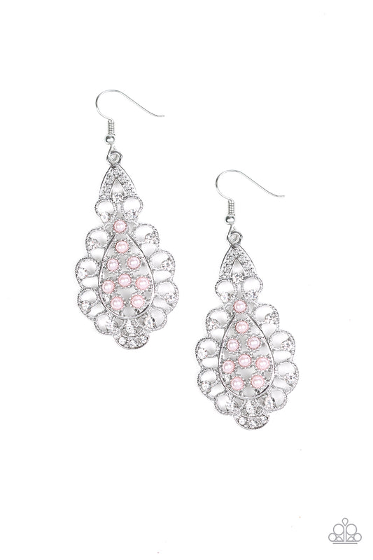 Paparazzi Sprinkle On The Sparkle Pink Fishhook Earrings