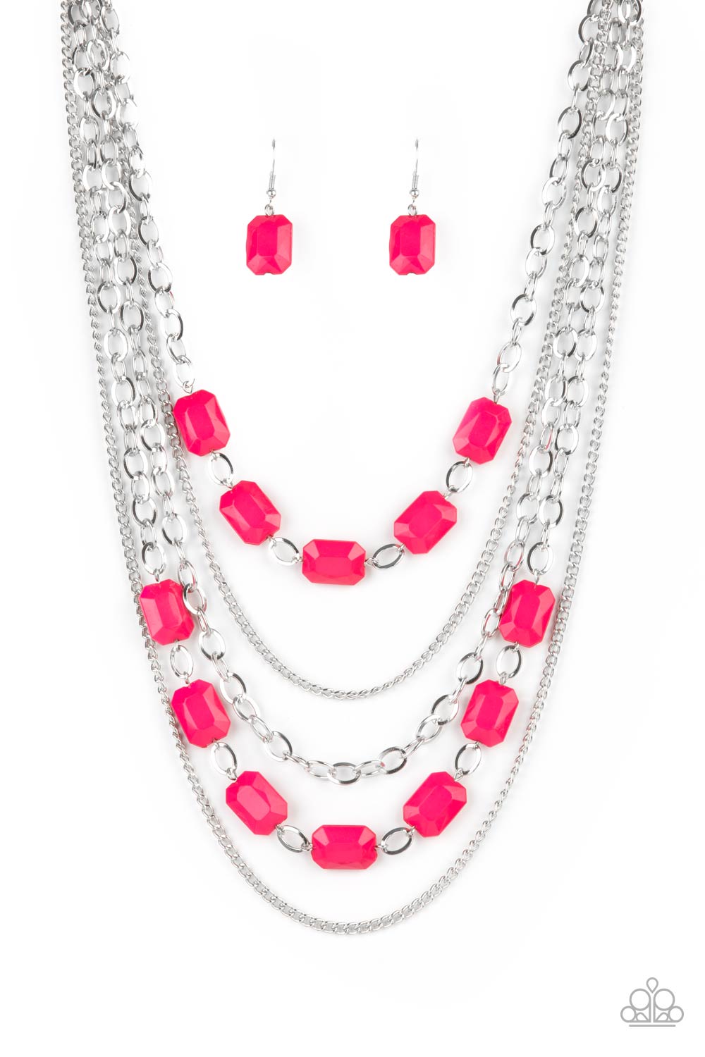 Paparazzi Standout Strands Pink Short Necklace