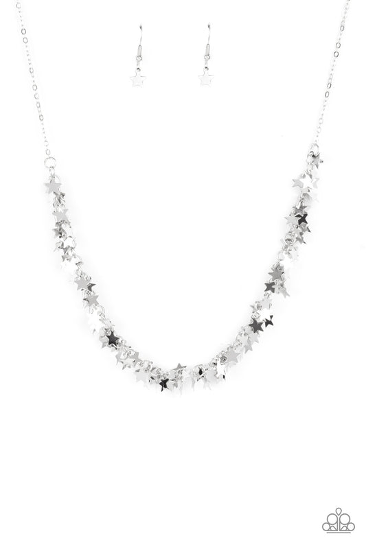 Paparazzi Starry Anthem Silver Short Necklace - P2WH-SVXX-353XX