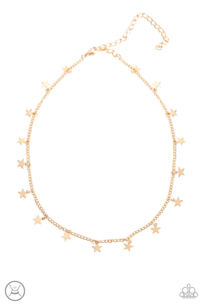 Paparazzi Starry Skies Gold Choker Necklace