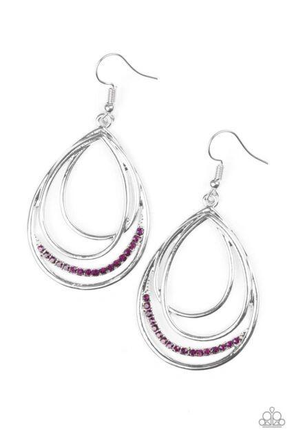 Paparazzi Start Each Day With Sparkle Purple Fishhook Earrings