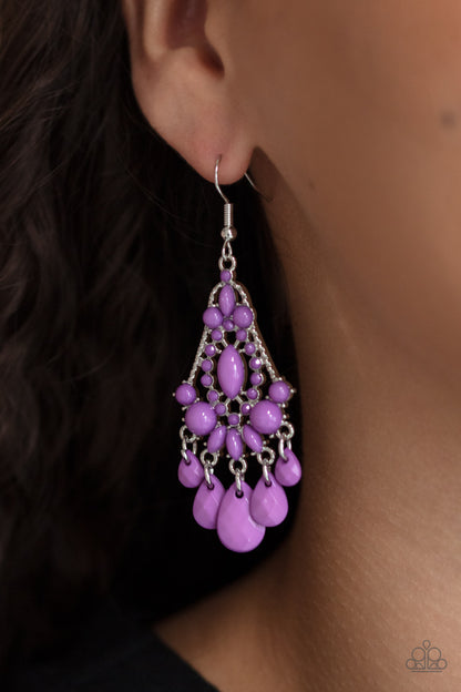 Paparazzi STAYCATION Home Purple Fishhook Earrings