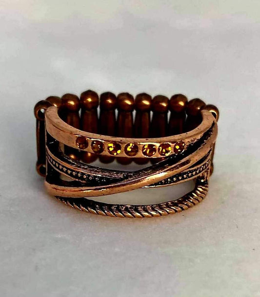 Paparazzi Stay In Your Lane Copper Ring - Fashion Fix Exclusive January 2021