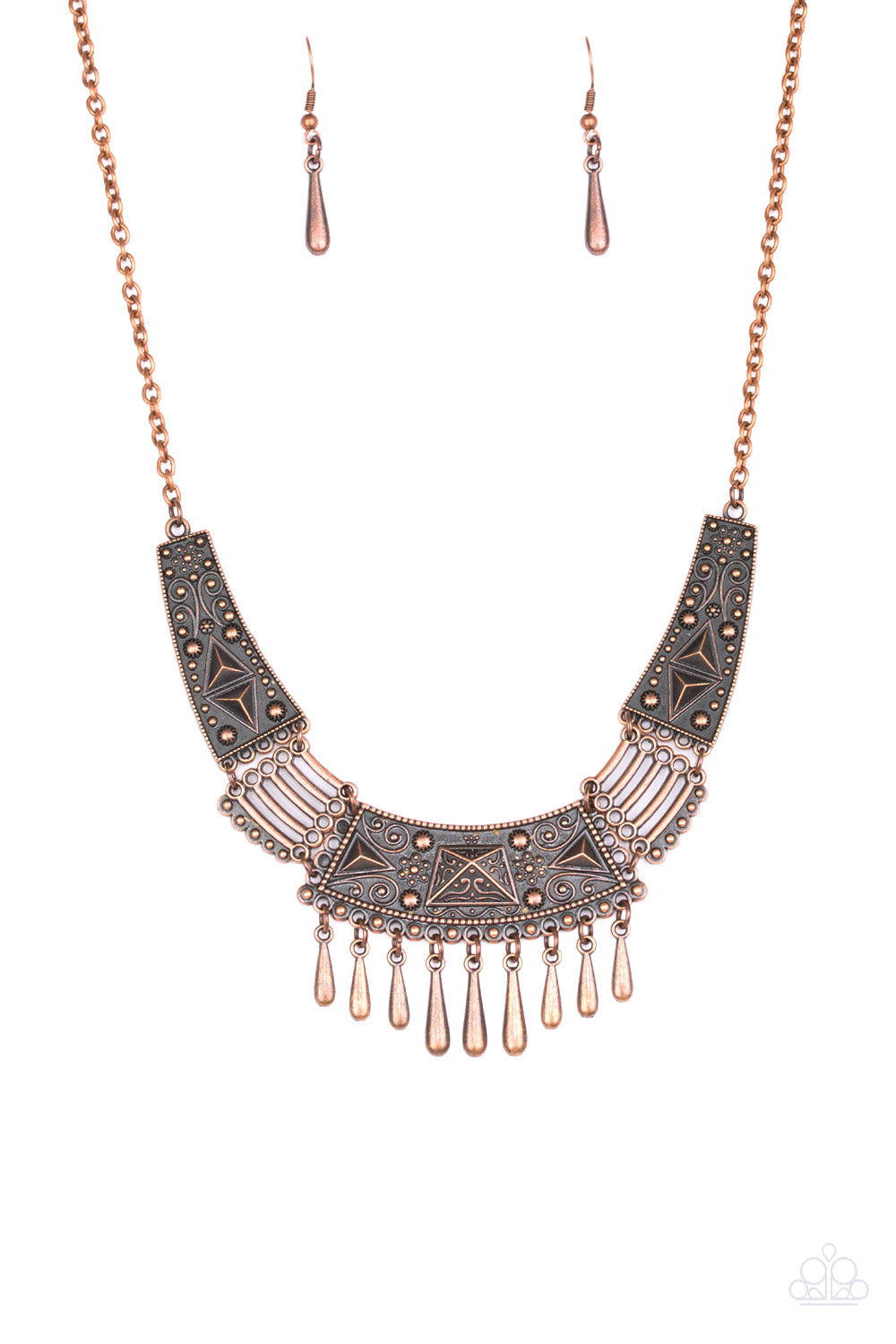 Paparazzi STEER It Up Copper Short Necklace